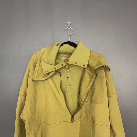 Free People Oversized Venture Pullover Sweatshirt - Green - Picture 8 of 12